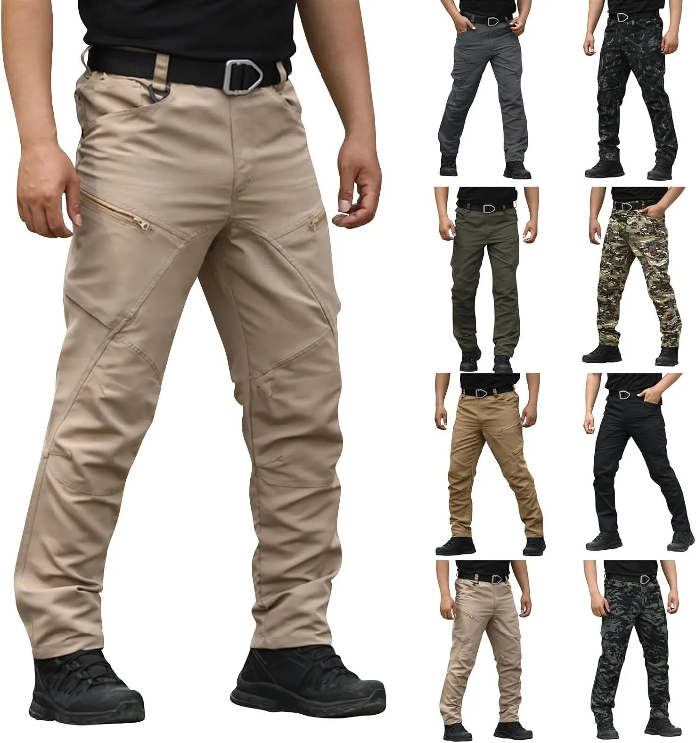 Tactical Pants for Men Men's Hiking Pants Outdoor Military Combat Cargo Work Construction Trousers with Multi Pockets