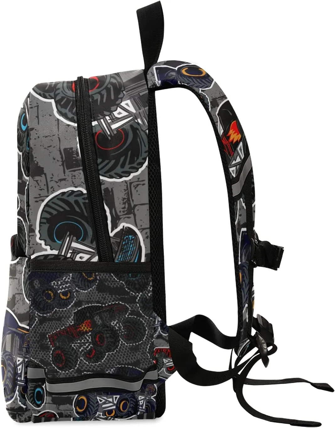 Toddler Boys Backpack Monster HighTruck Cars Preschool Backpack with Safety Leash Chest Clip Nursery Travel Daycare Bag