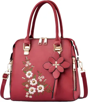 Tote Top Handle Satchel Bags for Women Large Casual Handbags for Work Dating Multi Compartment Purse(RD1)
