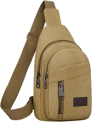 Trendy Sling Bag Bakpack 2025 Men's New Casual Solid Color Simple One Shoulder Zipper Messenger Bag
