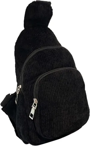 Trendy Sling Bag Bakpack Mini Corduroy Sling Bag Women Shoulder Bag Chest Bag Purse Bag Package