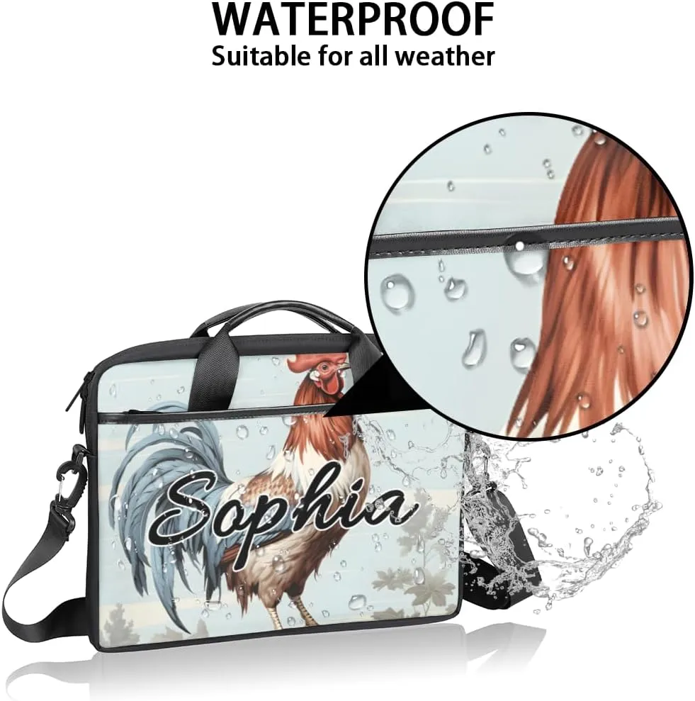 TropicalLife Personalized Laptop Bag 15 Inch Custom Sleeve Case with Handle Shoulder Strap Computer Messenger Bag