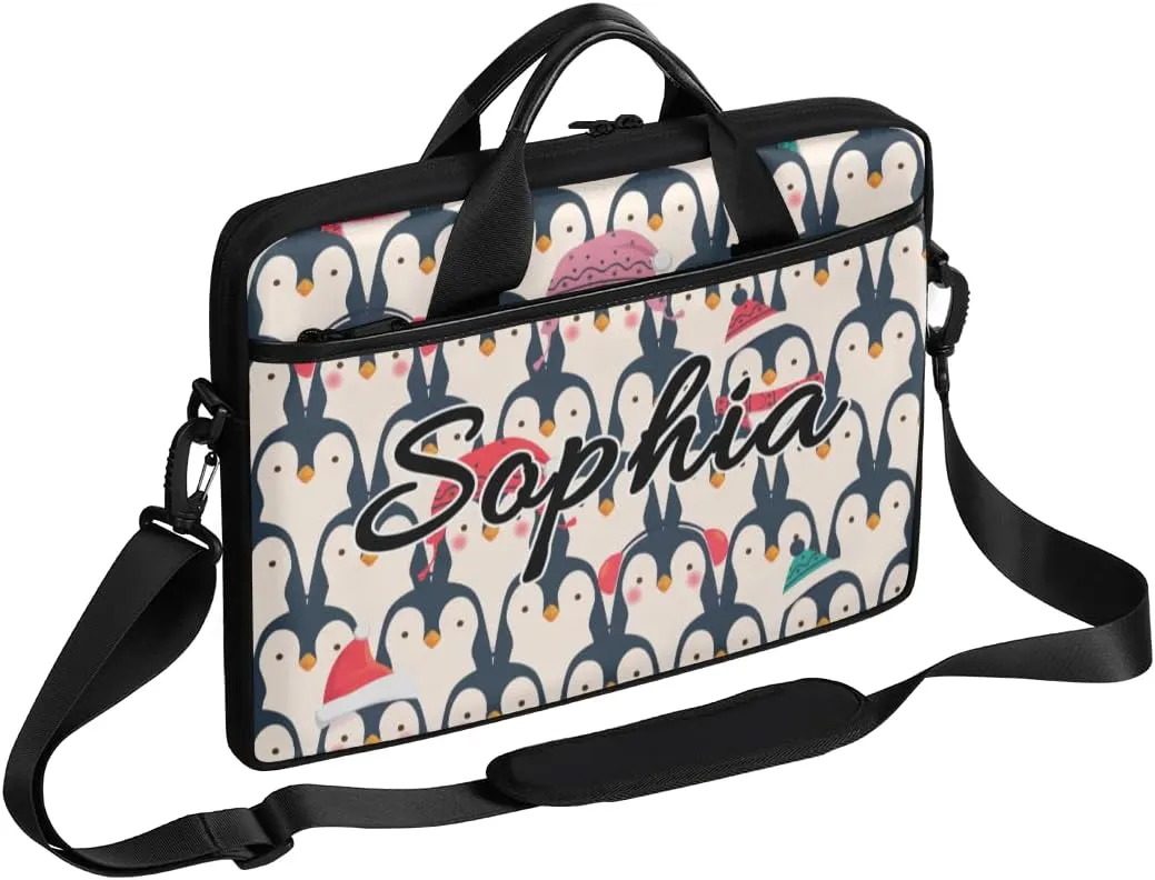 TropicalLife Personalized Laptop Bag 15 Inch Custom Sleeve Case with Handle Shoulder Strap Computer Messenger Bag