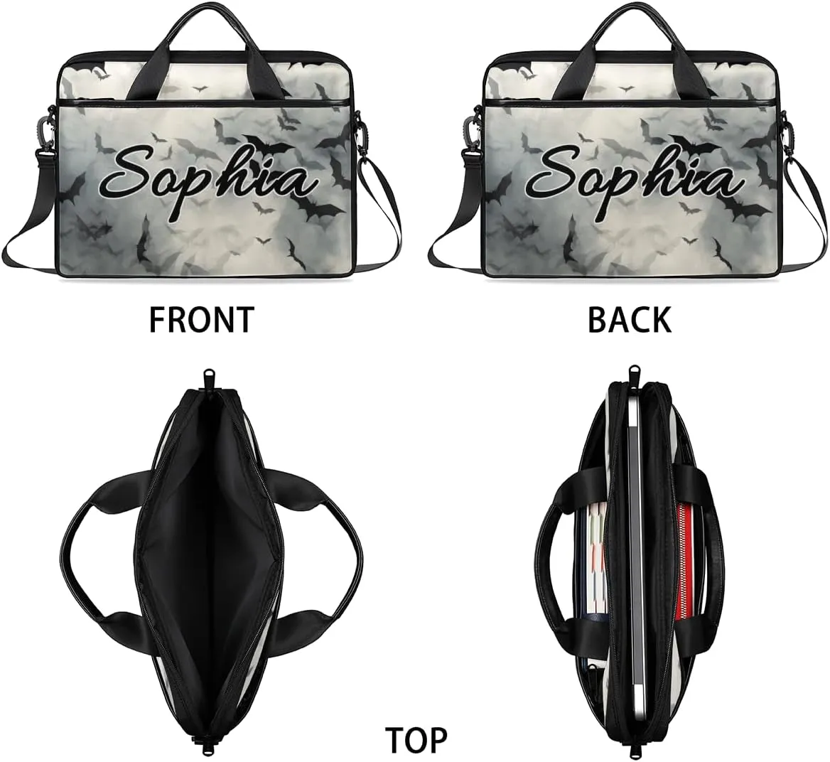TropicalLife Personalized Laptop Bag 15 Inch Custom Sleeve Case with Handle Shoulder Strap Computer Messenger Bag