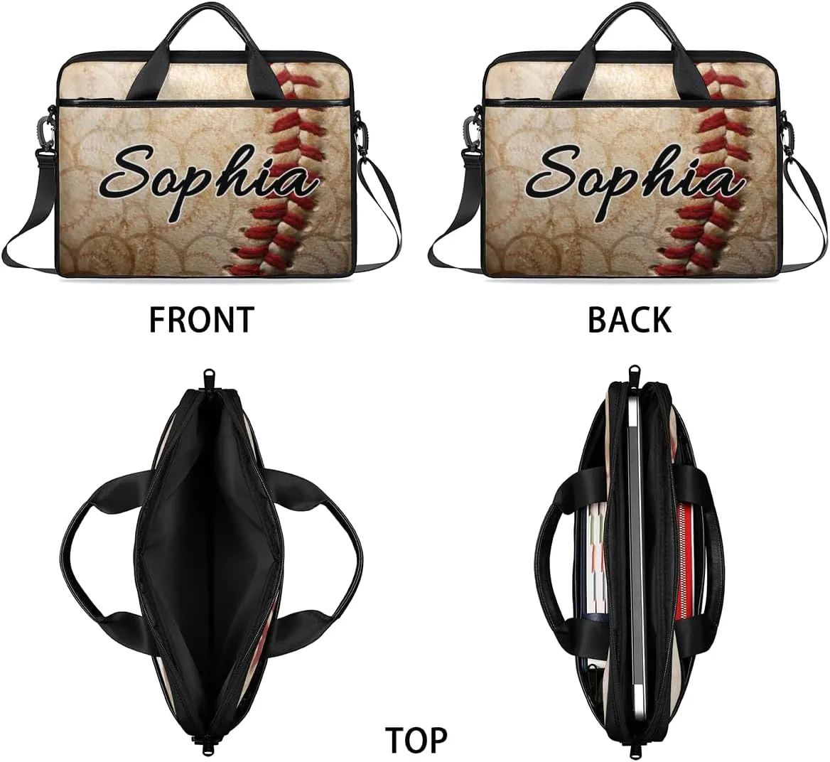 TropicalLife Personalized Laptop Bag 15 Inch Custom Sleeve Case with Handle Shoulder Strap Computer Messenger Bag