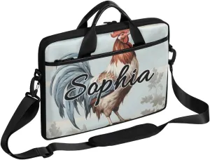 TropicalLife Personalized Laptop Bag 15 Inch Custom Sleeve Case with Handle Shoulder Strap Computer Messenger Bag