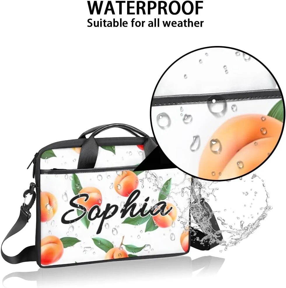 TropicalLife Personalized Laptop Bag 15 Inch Custom Sleeve Case with Handle Shoulder Strap Computer Messenger Bag