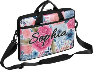 TropicalLife Personalized Laptop Bag 15 Inch Custom Sleeve Case with Handle Shoulder Strap Computer Messenger Bag