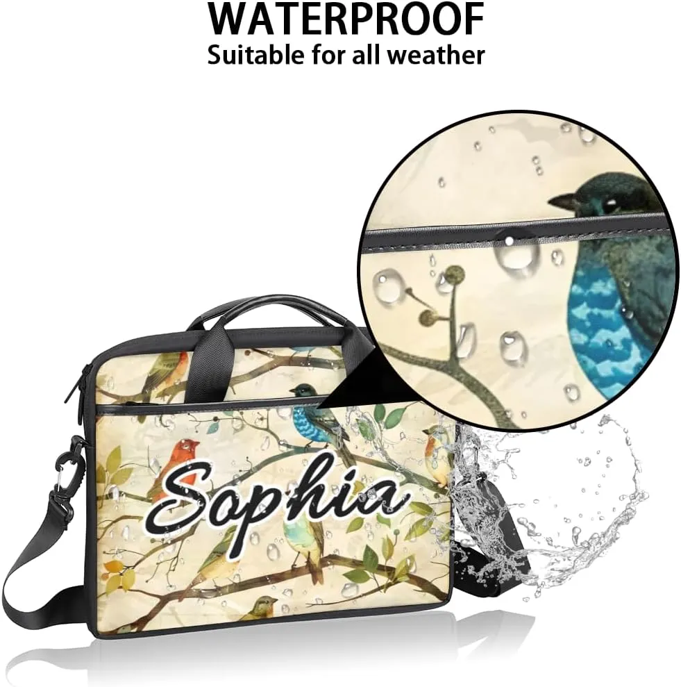 TropicalLife Personalized Laptop Bag 15 Inch Custom Sleeve Case with Handle Shoulder Strap Computer Messenger Bag