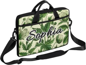 TropicalLife Personalized Laptop Bag 15 Inch Custom Sleeve Case with Handle Shoulder Strap Computer Messenger Bag