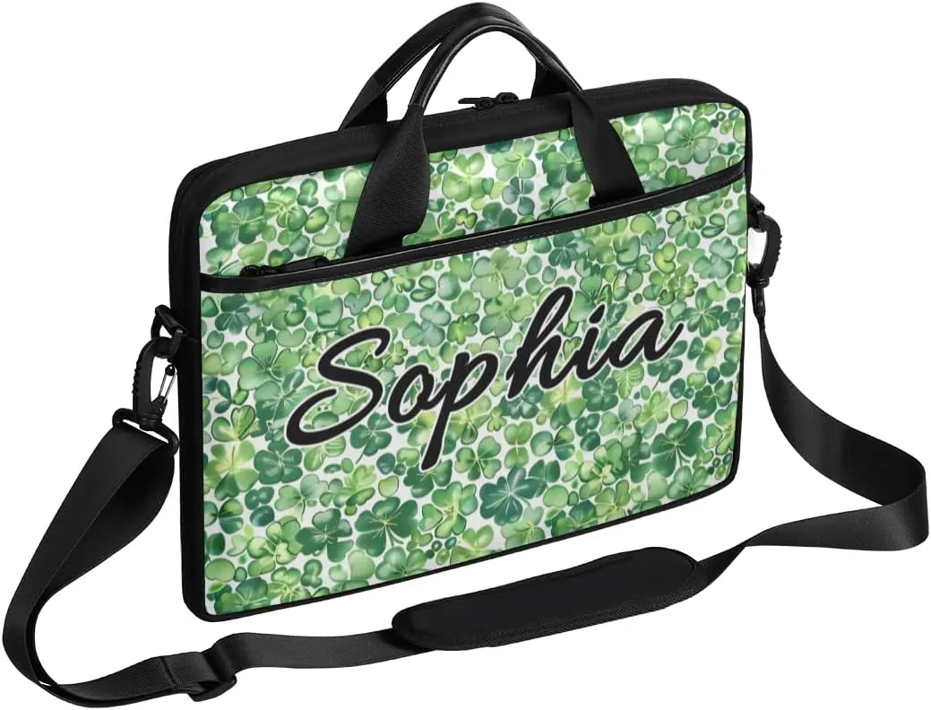 TropicalLife Personalized Laptop Bag 15 Inch Custom Sleeve Case with Handle Shoulder Strap Computer Messenger Bag