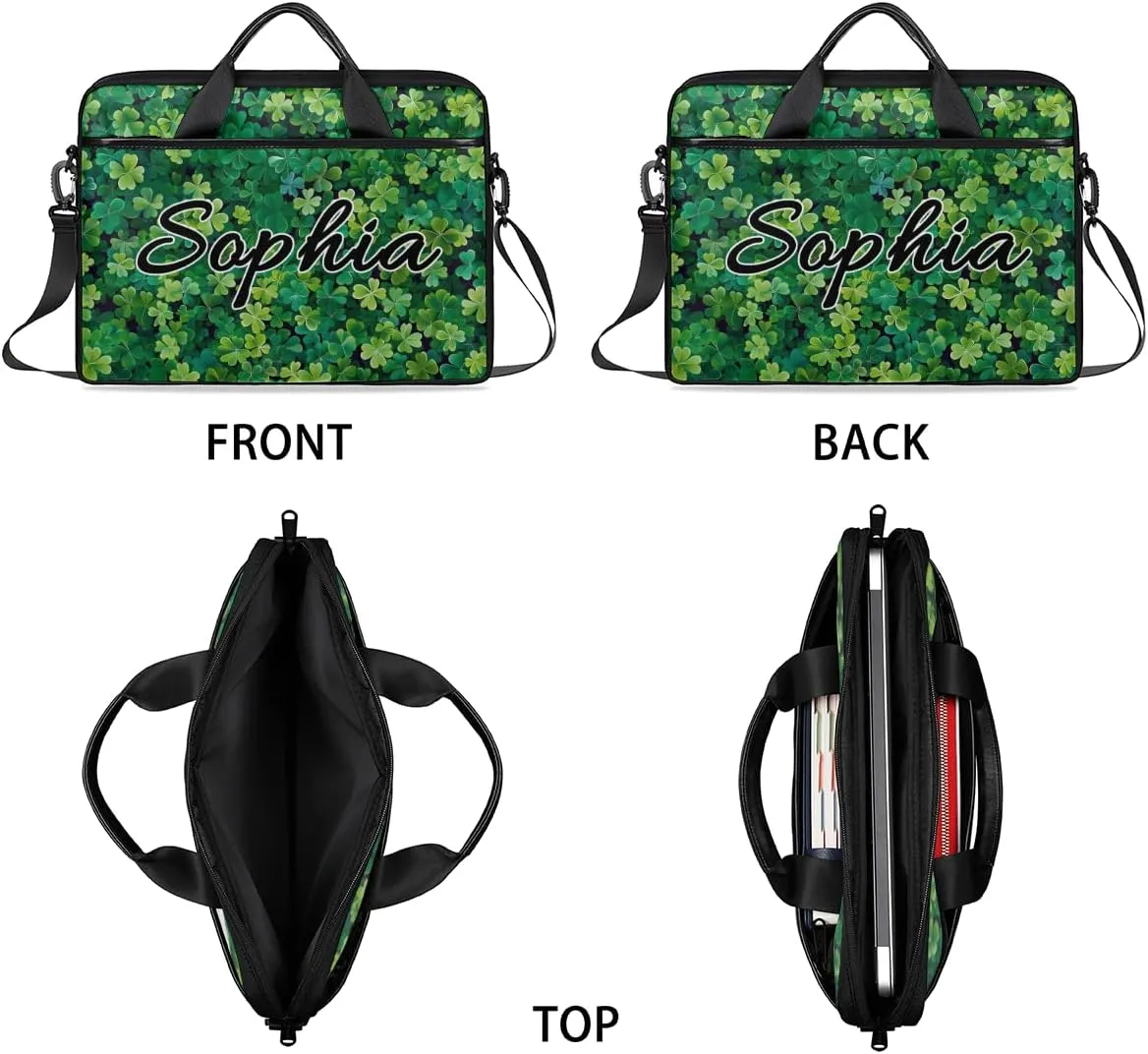 TropicalLife Personalized Laptop Bag 15 Inch Custom Sleeve Case with Handle Shoulder Strap Computer Messenger Bag