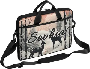 TropicalLife Personalized Laptop Bag 15 Inch Custom Sleeve Case with Handle Shoulder Strap Computer Messenger Bag