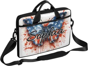 TropicalLife Personalized Laptop Bag 15 Inch Custom Sleeve Case with Handle Shoulder Strap Computer Messenger Bag