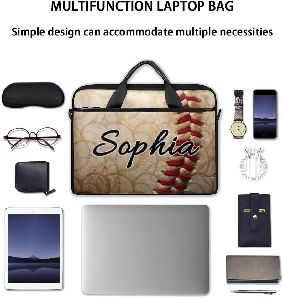 TropicalLife Personalized Laptop Bag 15 Inch Custom Sleeve Case with Handle Shoulder Strap Computer Messenger Bag