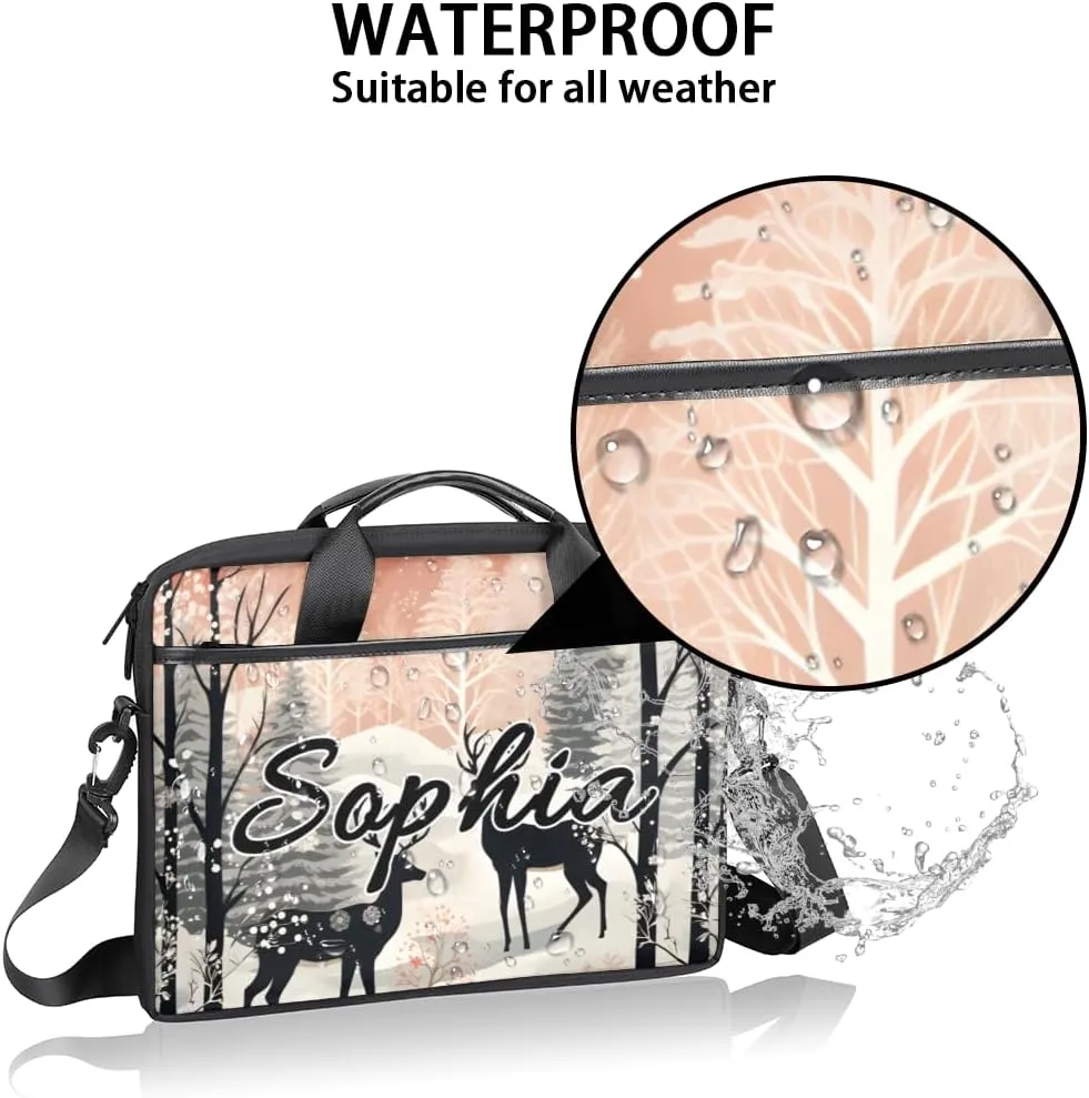 TropicalLife Personalized Laptop Bag 15 Inch Custom Sleeve Case with Handle Shoulder Strap Computer Messenger Bag