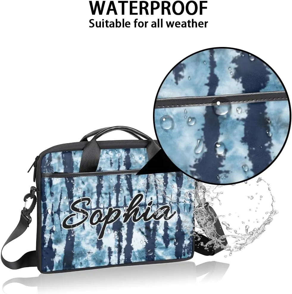 TropicalLife Personalized Laptop Bag 15 Inch Custom Sleeve Case with Handle Shoulder Strap Computer Messenger Bag