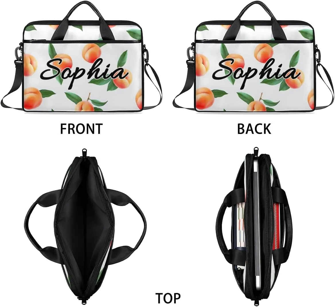 TropicalLife Personalized Laptop Bag 15 Inch Custom Sleeve Case with Handle Shoulder Strap Computer Messenger Bag