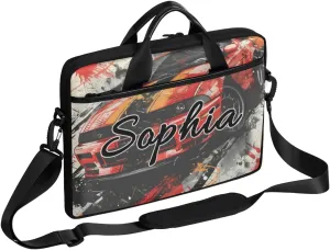 TropicalLife Personalized Laptop Bag 15 Inch Custom Sleeve Case with Handle Shoulder Strap Computer Messenger Bag