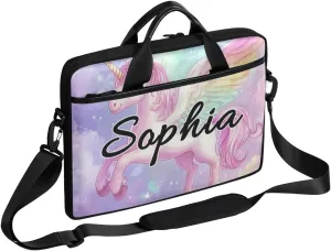 TropicalLife Personalized Laptop Bag 15 Inch Custom Sleeve Case with Handle Shoulder Strap Computer Messenger Bag
