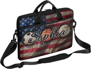 TropicalLife Personalized Laptop Bag 15 Inch Custom Sleeve Case with Handle Shoulder Strap Computer Messenger Bag