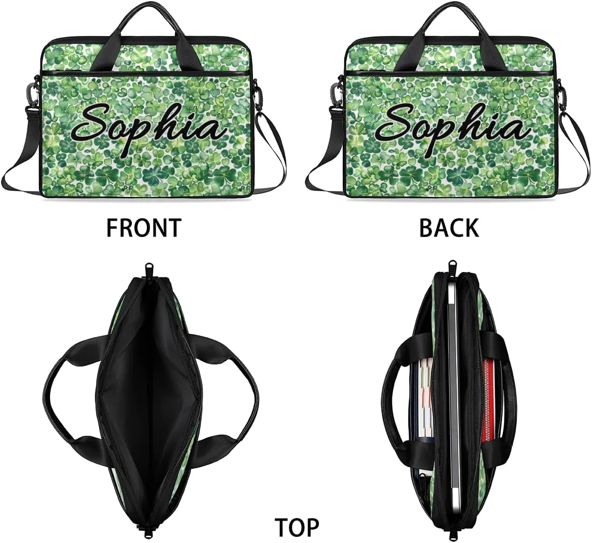 TropicalLife Personalized Laptop Bag 15 Inch Custom Sleeve Case with Handle Shoulder Strap Computer Messenger Bag