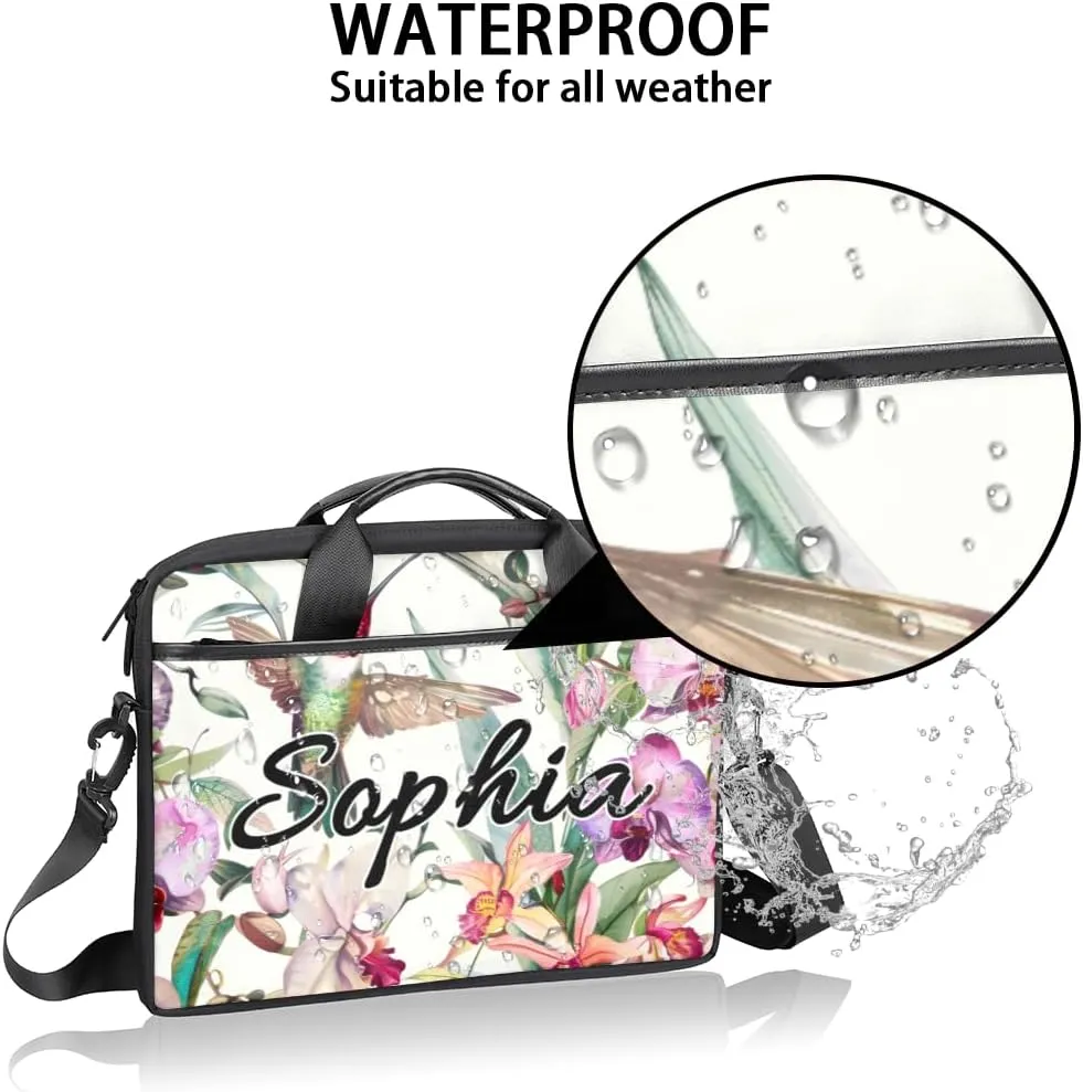 TropicalLife Personalized Laptop Bag 15 Inch Custom Sleeve Case with Handle Shoulder Strap Computer Messenger Bag