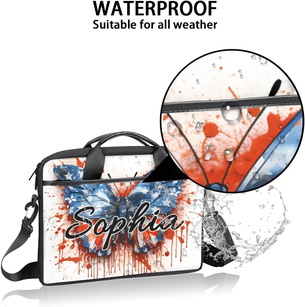 TropicalLife Personalized Laptop Bag 15 Inch Custom Sleeve Case with Handle Shoulder Strap Computer Messenger Bag