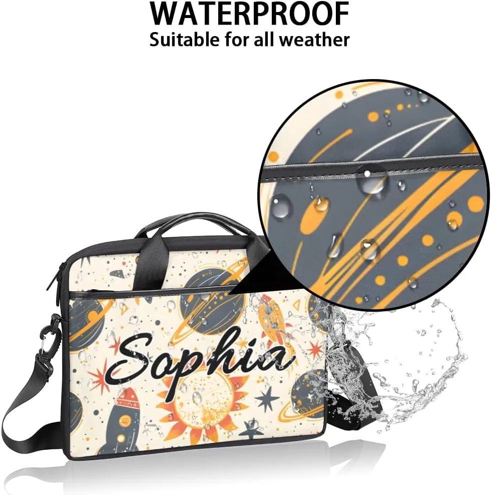 TropicalLife Personalized Laptop Bag 15 Inch Custom Sleeve Case with Handle Shoulder Strap Computer Messenger Bag