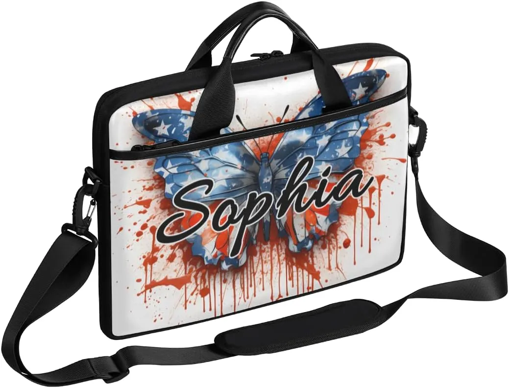 TropicalLife Personalized Laptop Bag 15 Inch Custom Sleeve Case with Handle Shoulder Strap Computer Messenger Bag
