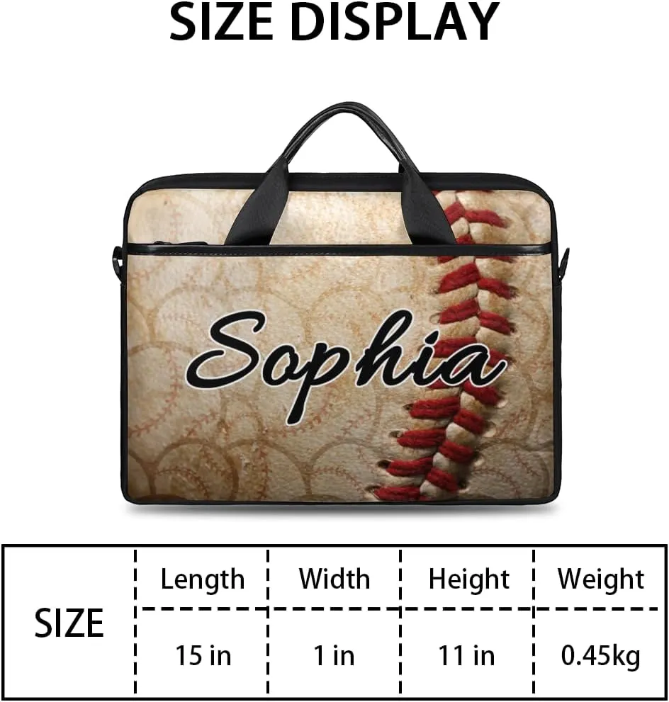 TropicalLife Personalized Laptop Bag 15 Inch Custom Sleeve Case with Handle Shoulder Strap Computer Messenger Bag