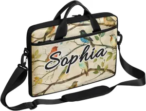TropicalLife Personalized Laptop Bag 15 Inch Custom Sleeve Case with Handle Shoulder Strap Computer Messenger Bag