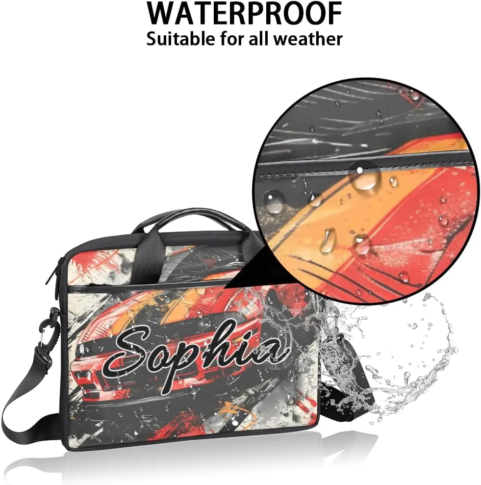 TropicalLife Personalized Laptop Bag 15 Inch Custom Sleeve Case with Handle Shoulder Strap Computer Messenger Bag