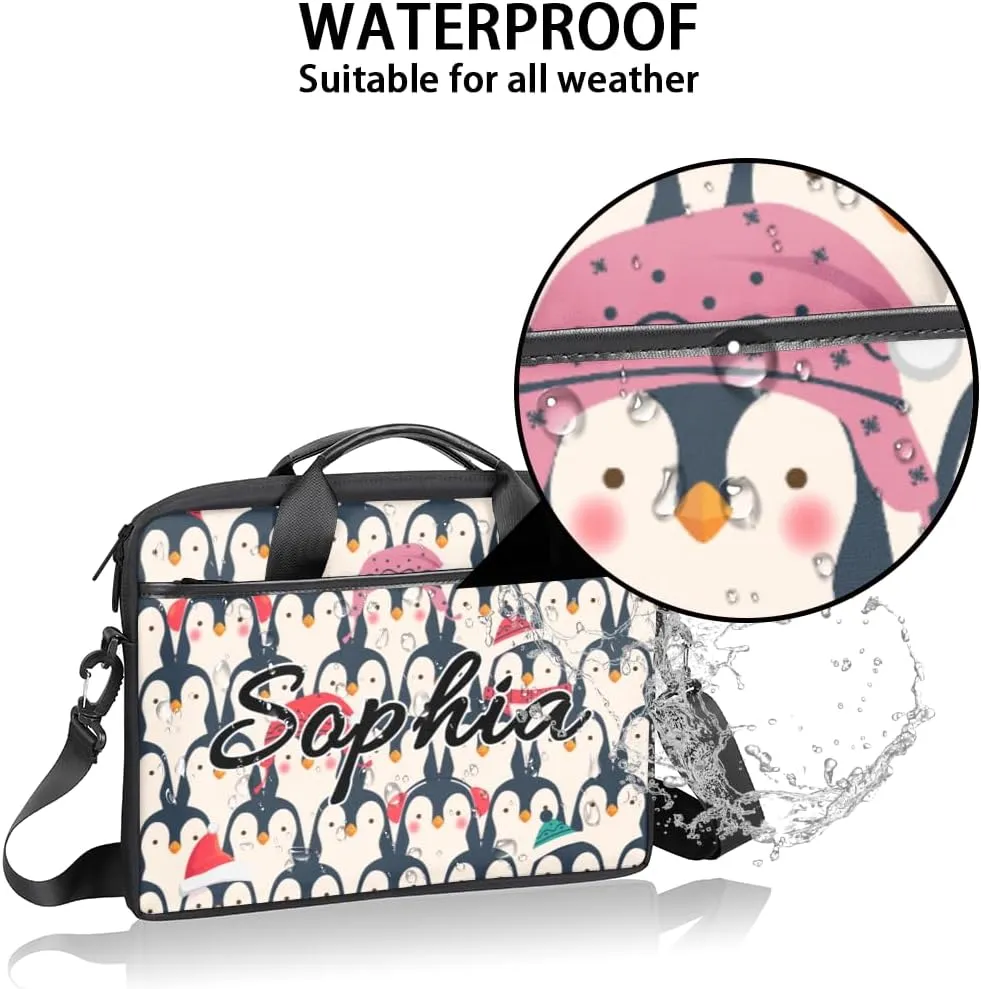 TropicalLife Personalized Laptop Bag 15 Inch Custom Sleeve Case with Handle Shoulder Strap Computer Messenger Bag