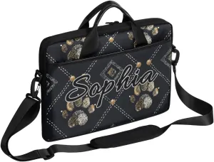 TropicalLife Personalized Laptop Bag 15 Inch Custom Sleeve Case with Handle Shoulder Strap Computer Messenger Bag