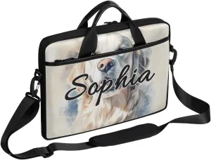 TropicalLife Personalized Laptop Bag 15 Inch Custom Sleeve Case with Handle Shoulder Strap Computer Messenger Bag
