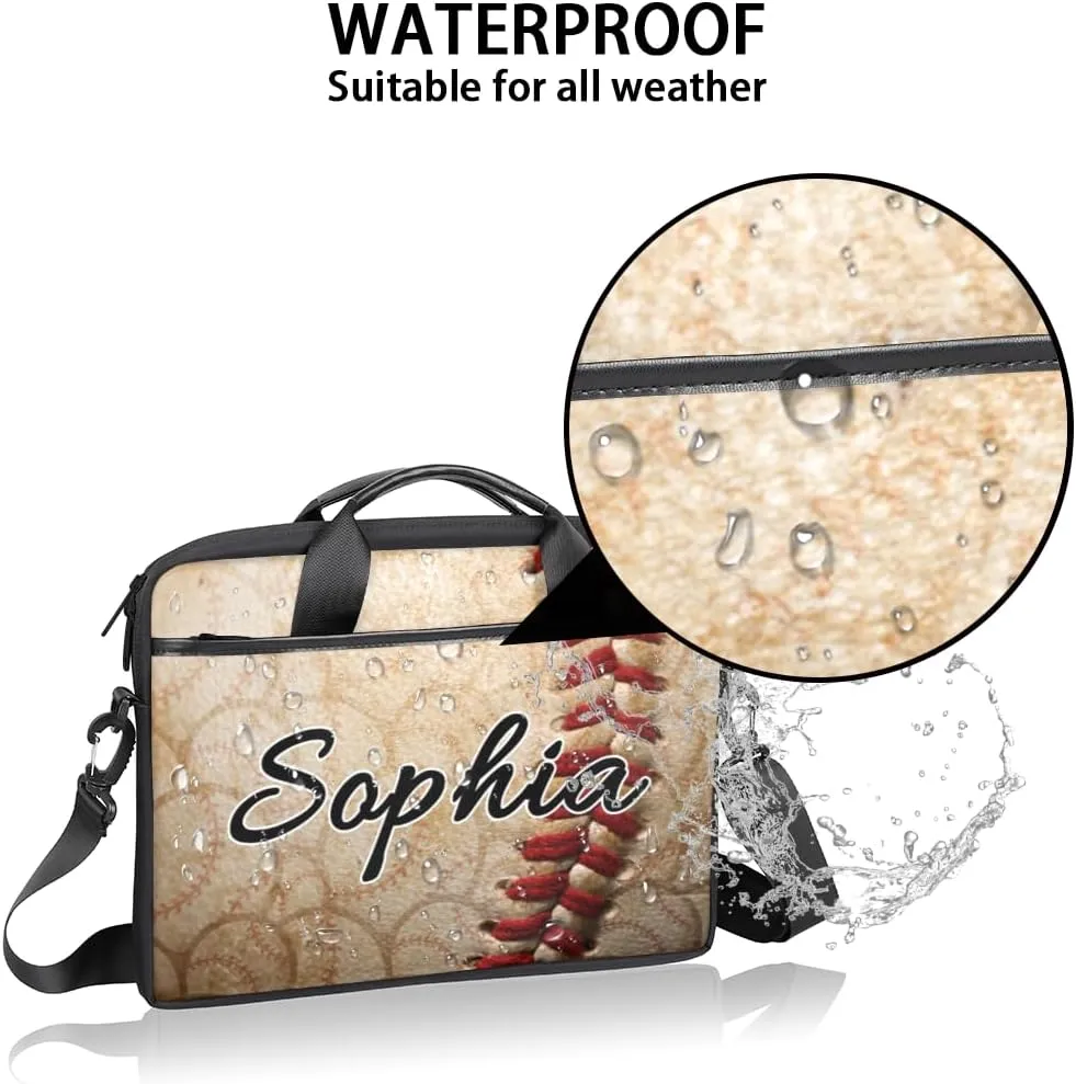 TropicalLife Personalized Laptop Bag 15 Inch Custom Sleeve Case with Handle Shoulder Strap Computer Messenger Bag
