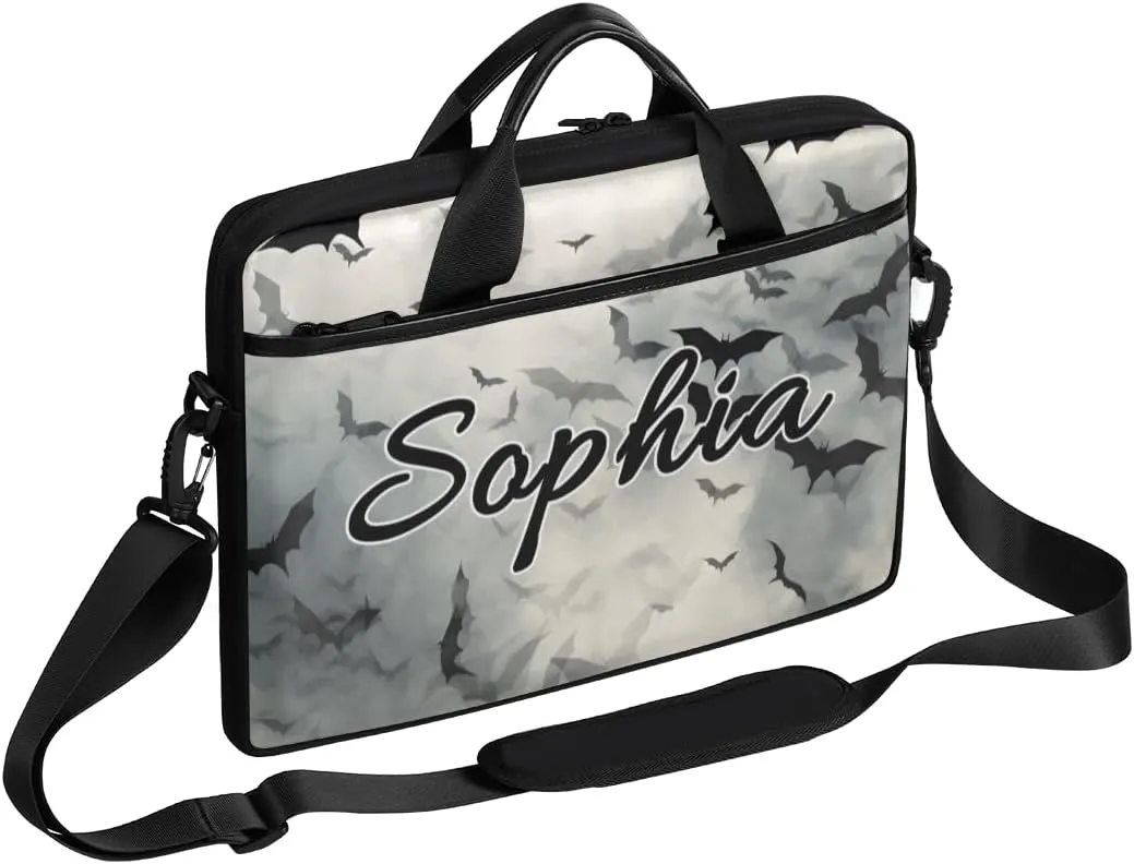 TropicalLife Personalized Laptop Bag 15 Inch Custom Sleeve Case with Handle Shoulder Strap Computer Messenger Bag