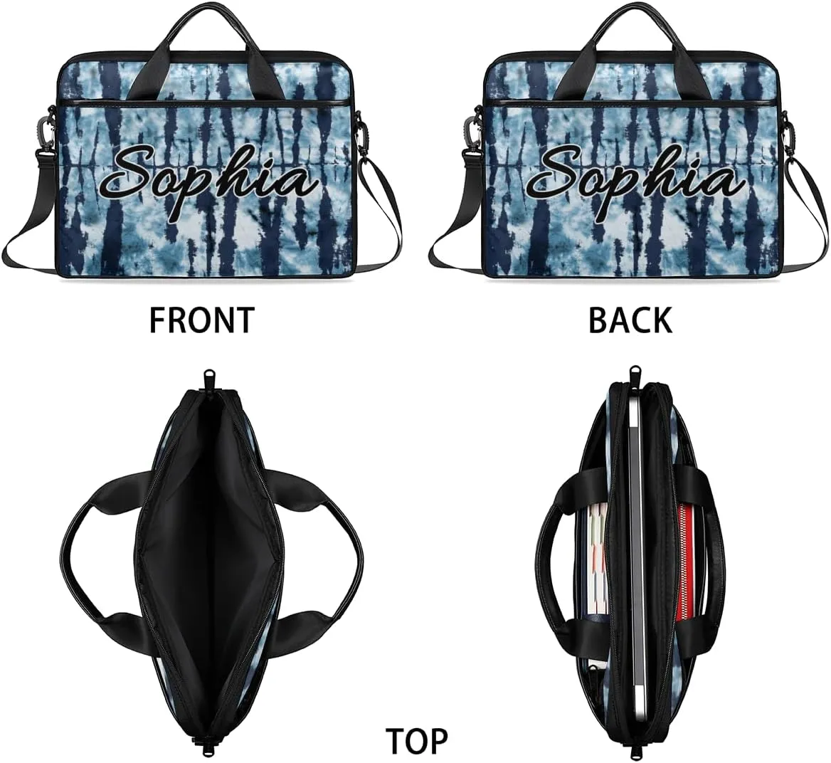 TropicalLife Personalized Laptop Bag 15 Inch Custom Sleeve Case with Handle Shoulder Strap Computer Messenger Bag