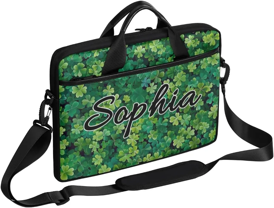 TropicalLife Personalized Laptop Bag 15 Inch Custom Sleeve Case with Handle Shoulder Strap Computer Messenger Bag