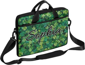 TropicalLife Personalized Laptop Bag 15 Inch Custom Sleeve Case with Handle Shoulder Strap Computer Messenger Bag