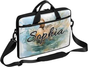 TropicalLife Personalized Laptop Bag 15 Inch Custom Sleeve Case with Handle Shoulder Strap Computer Messenger Bag