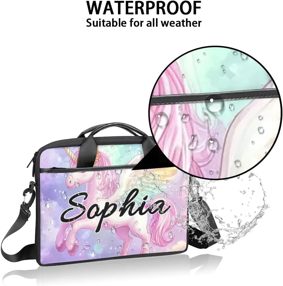 TropicalLife Personalized Laptop Bag 15 Inch Custom Sleeve Case with Handle Shoulder Strap Computer Messenger Bag