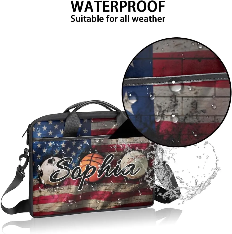 TropicalLife Personalized Laptop Bag 15 Inch Custom Sleeve Case with Handle Shoulder Strap Computer Messenger Bag