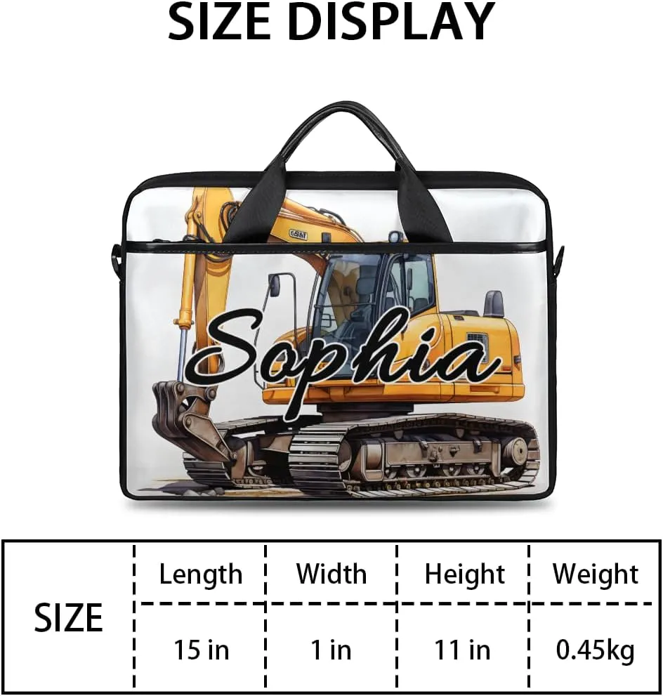 TropicalLife Personalized Laptop Bag 15 Inch Custom Sleeve Case with Handle Shoulder Strap Computer Messenger Bag
