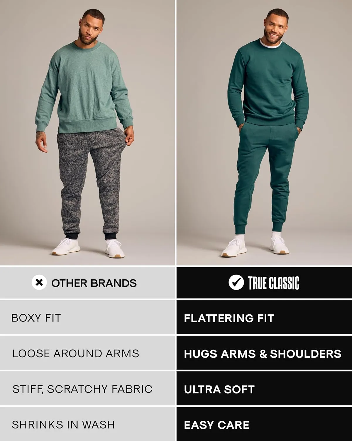True Classic Workout Shirts for Men - Athletic Tops & Gym Shirts for Men, Quick-Dry Mens Workout Shirt Base Layer