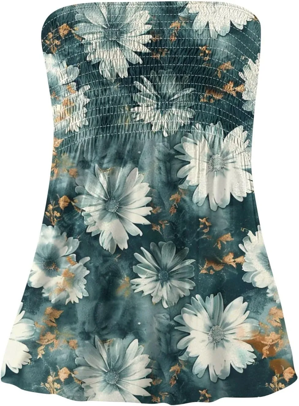 Tube Tops for Women Strapless Elastic Trim Vintage Tanks Backless Sexy Casual Bandeau Sleeveless Shirts