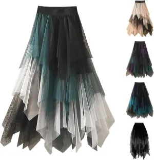 Tulle Skirt for Women Layered Tutu Skirt Puffy Fairy Skirts Mesh Tiered Skirts Party Skirts Rave Skirts