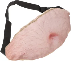 Unisex Fake Belly Waist Packs Funny Fanny Packs for Men Women White -Elephant Day Gifts Hiking Waist Bags Prank Gifts