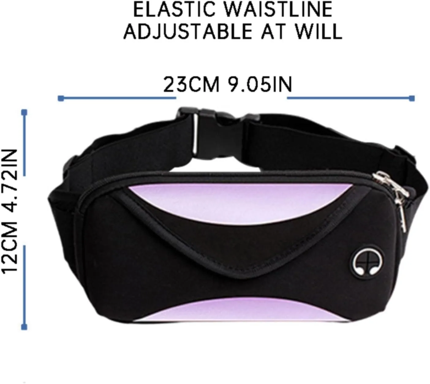 Unisex Pockets Men's Pockets Women's Belt Pockets Men's Mobile Wallet Waist Pack with Water Bottle Holder for Hiking (Purple, One Size)